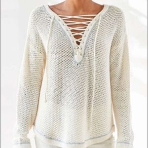 Urban Outfitters Lace-Up Sweater